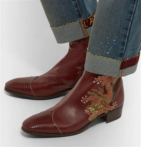 gucci chelsea boots herren|gucci boots embellished.